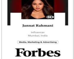 The actress was included in the list of 30 Under 30 by Forbes magazine under Media, Marketing and Advertising